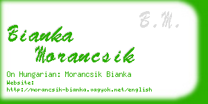 bianka morancsik business card